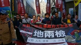 Ano Novo arranca com protestos nas ruas de Hong Kong