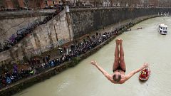 Plongeon du Jour de l'an à Rome