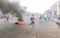 Protesters in Kinshasa