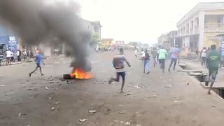 Protesters in Kinshasa