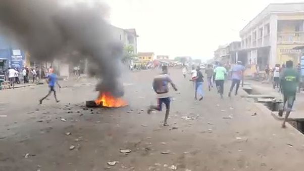 Protesters in Kinshasa Protesters in Kinshasa