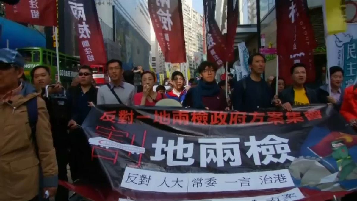 Protesta contra la influencia de Pekín en Hong Kong