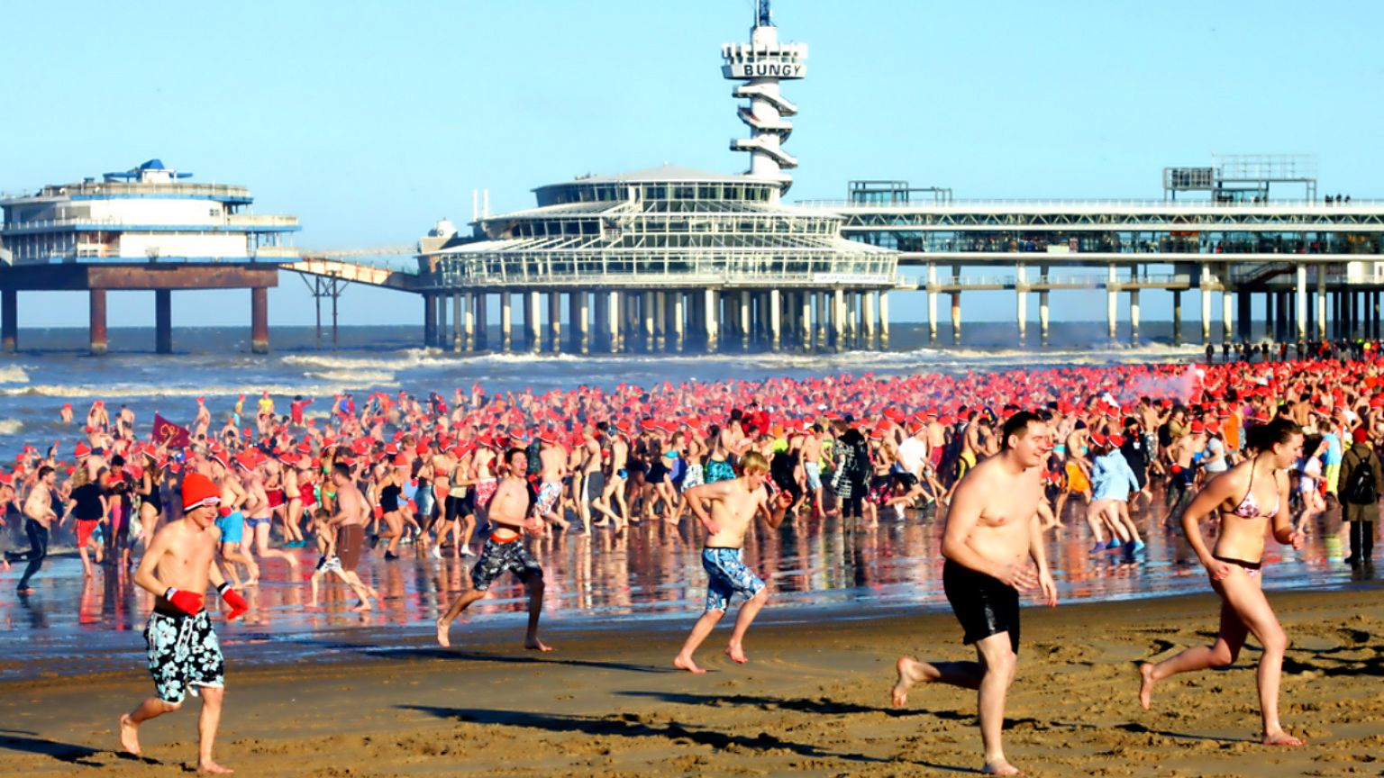 Netherlands new year swim