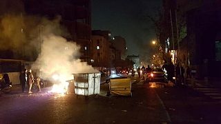 جانب من الاحتجاجات في العاصمة طهران