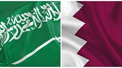علما قطر (يمين) والسعودية 
