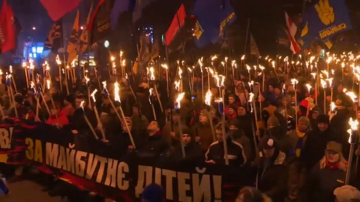Marcha nacionalista en Kiev