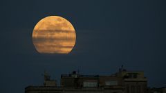 Supermond vom 1. Januar 2018 in Pieta auf Malta