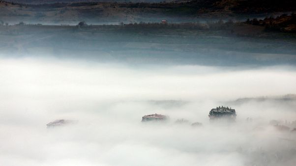 Skopje shrouded in fog Skopje shrouded in fog