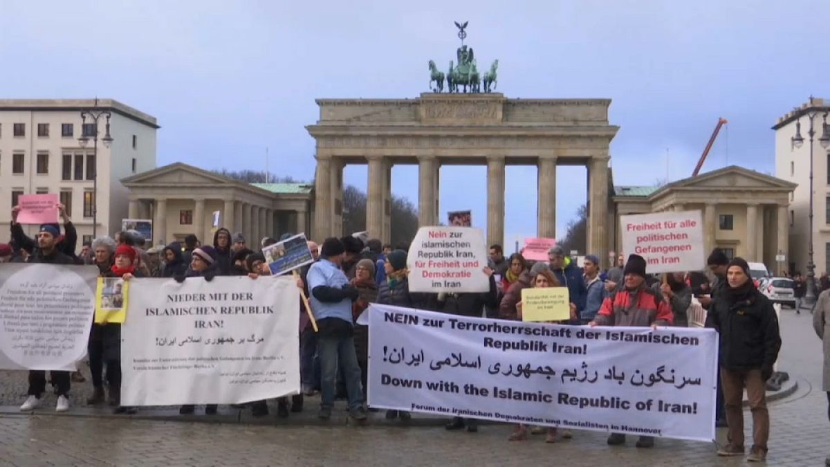 Avrupa başkentlerinde İran protestoları 