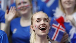 (FILE) Icelandic women cheer on team Iceland at Euro 2016.