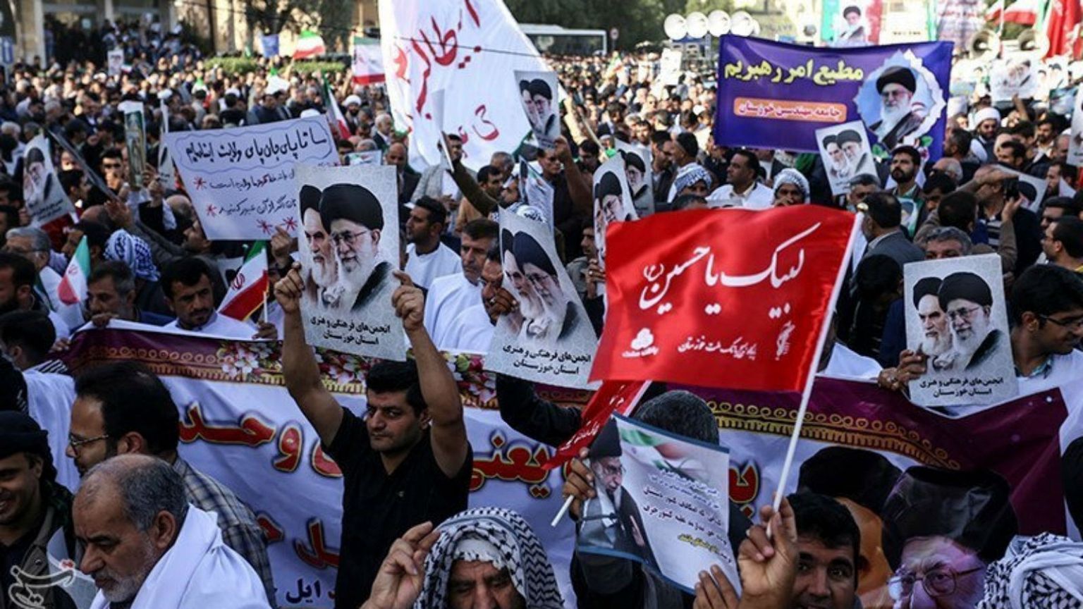 People take part in pro-government rallies, Iran