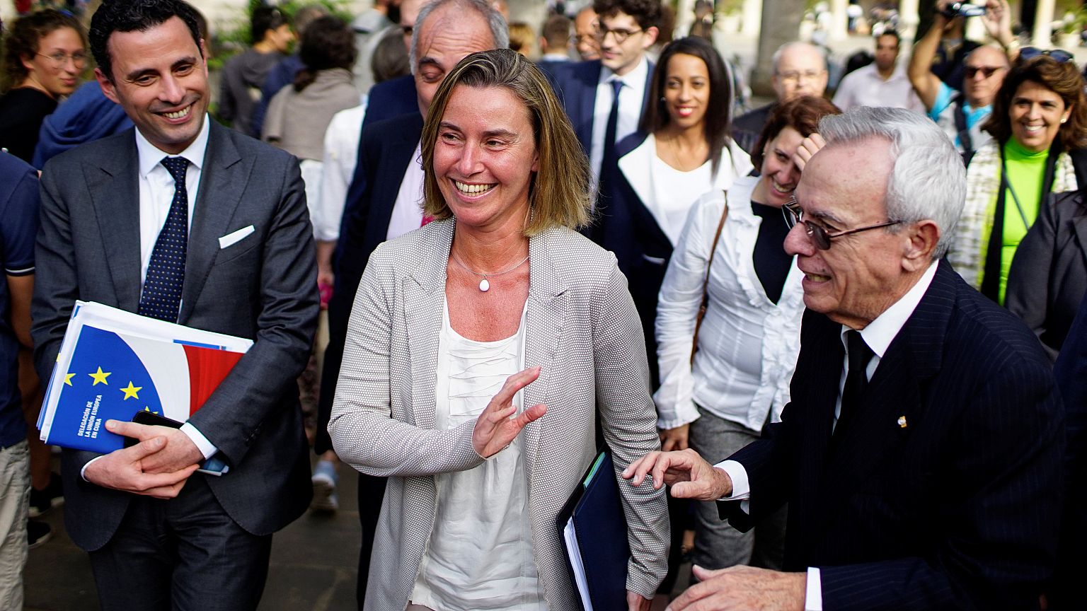 European Union's top diplomat on Cuba visit