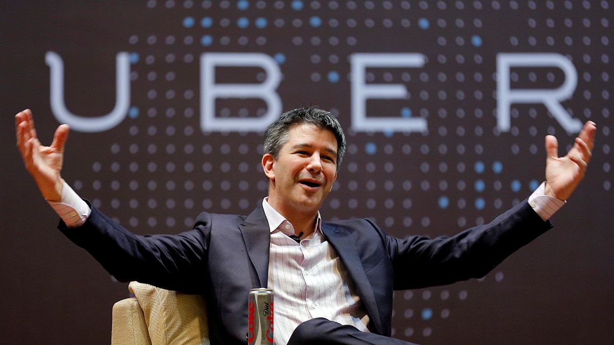 Uber CEO Travis Kalanick at the Indian Institute of Technology in Mumbai
