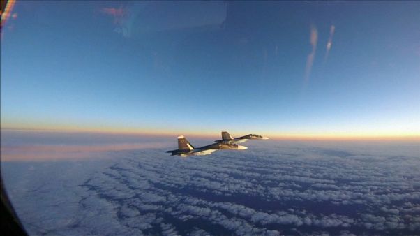 Imagens raras da interceção de caças russos Imagens raras da interceção de caças russos