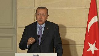 Recep Tayyip Erdogan clashes with French journalist