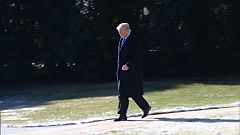Donald Trump a caminho de Camp David