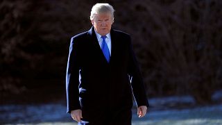 Donald Trump amerikai elnök a Fehér Ház kertjében 2018. január 5-én