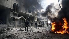 The besieged town of Hamoria, Eastern Ghouta, Syria, January 6, 2018
