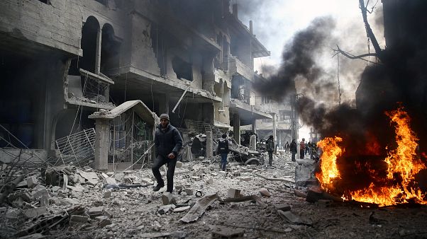 The besieged town of Hamoria, Eastern Ghouta, Syria, January 6, 2018 The besieged town of Hamoria, Eastern Ghouta, Syria, January 6, 2018