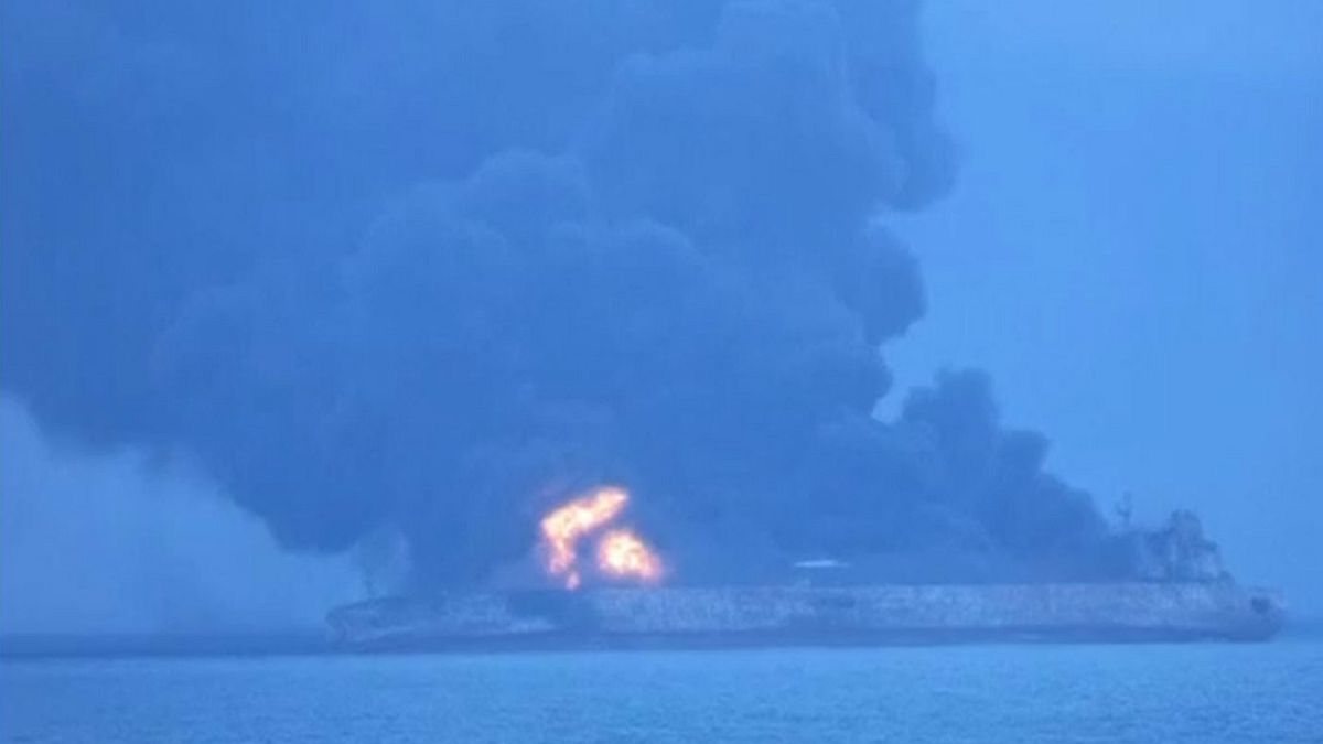 Iranian tanker collides with Chinese ship