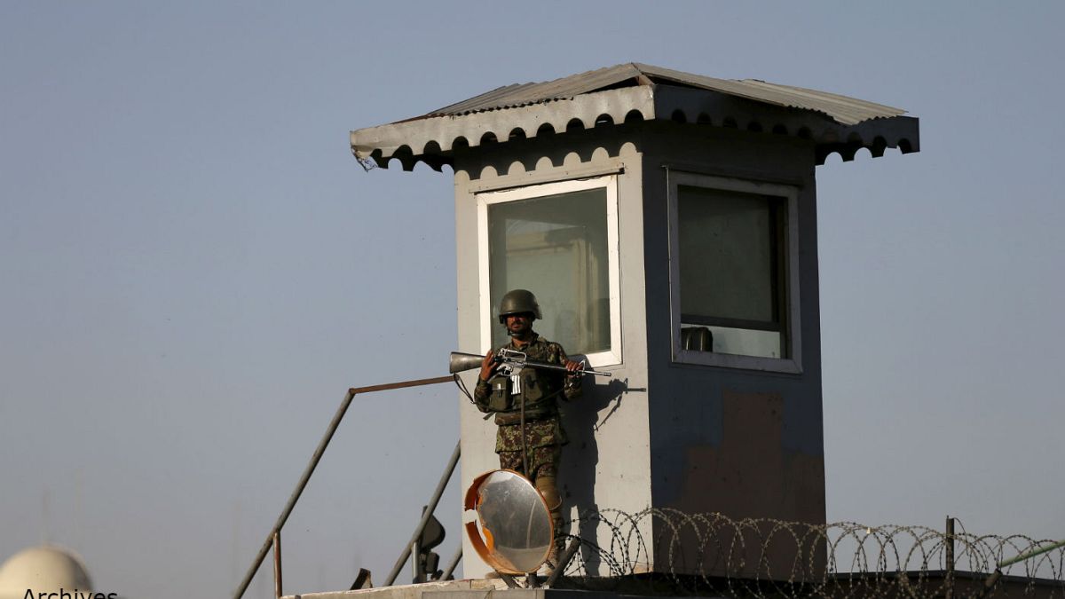 An Afghan National Army soldier keeps watch Kabul