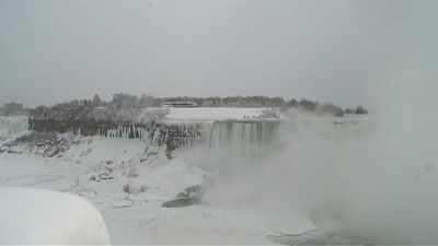 Niagarafälle teilweise zugefroren