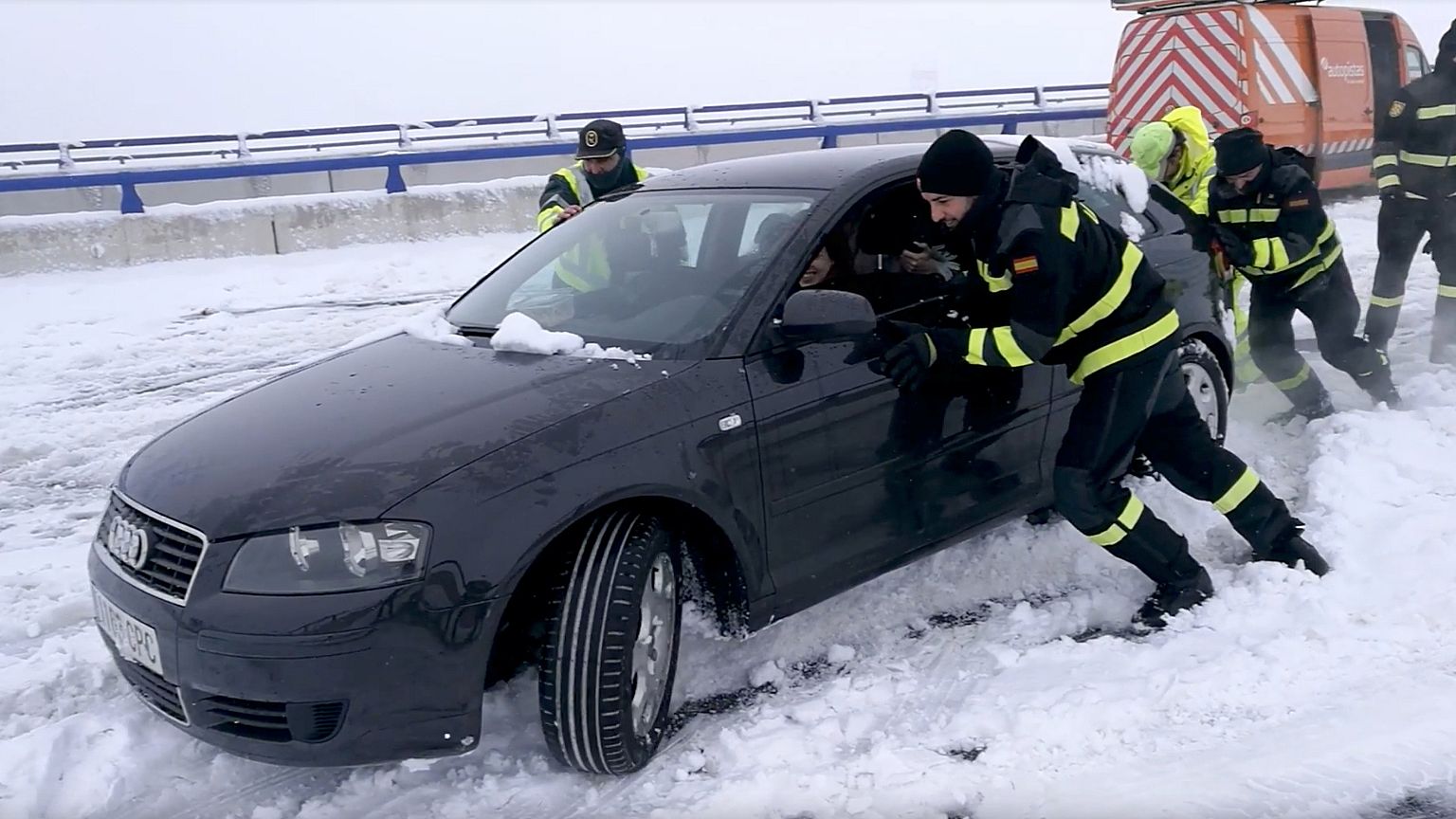 car in snow