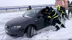 car in snow