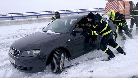 car in snow