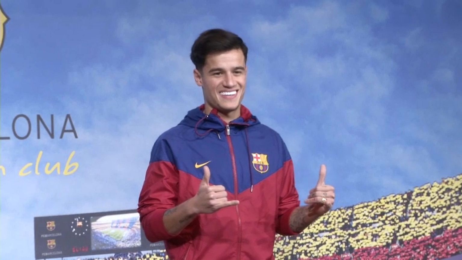 Coutinho makes brief appearance at Barcelona