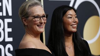 Meryl Streep y la directora de la Alianza de las Trabajadoras Domésticas