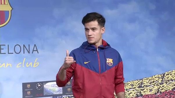 Philippe Coutinho apresentado em Camp Nou Philippe Coutinho apresentado em Camp Nou