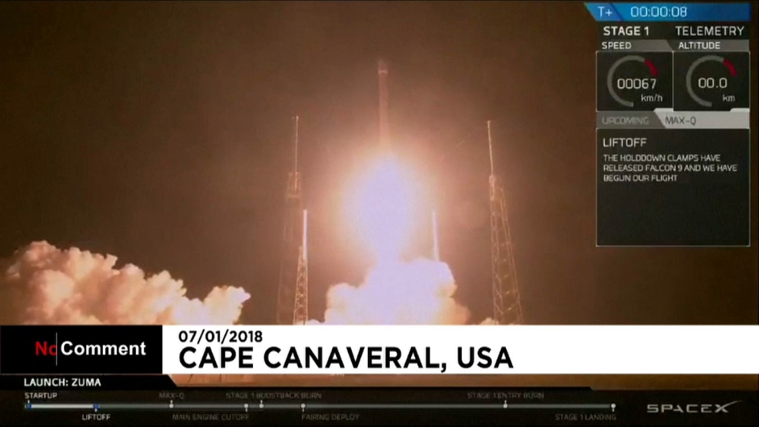 SpaceX lança Falcon9 com sucesso