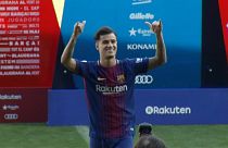 Coutinho fulfils dream as he pulls on a Barcelona shirt for first time at public unveiling
