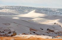 Snow in the Sahara Desert