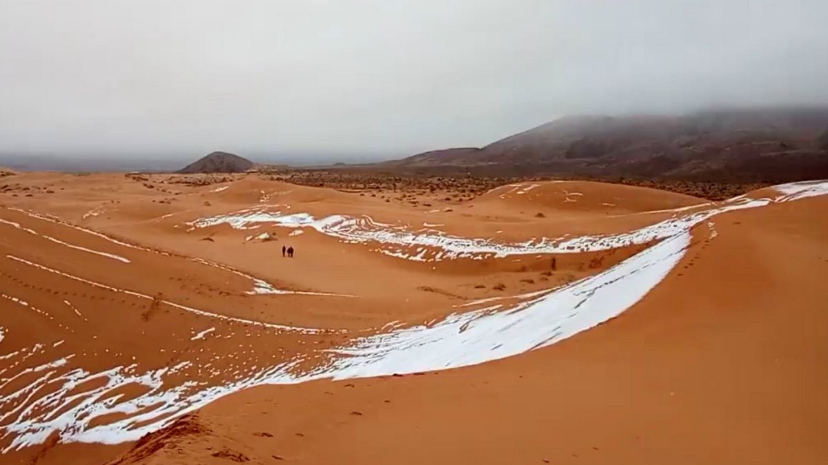 View of snow in the Sahara, Ain Sefra