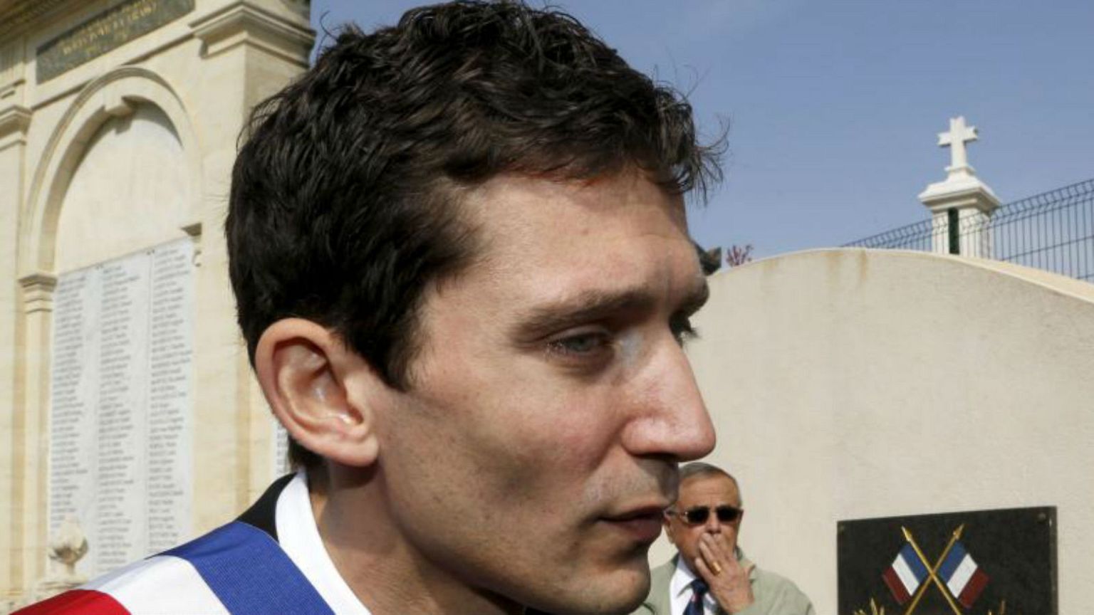 Le maire FN Julien Sanchez, le 18 mars 2015, à Beaucaire (Gard).  MAXPP