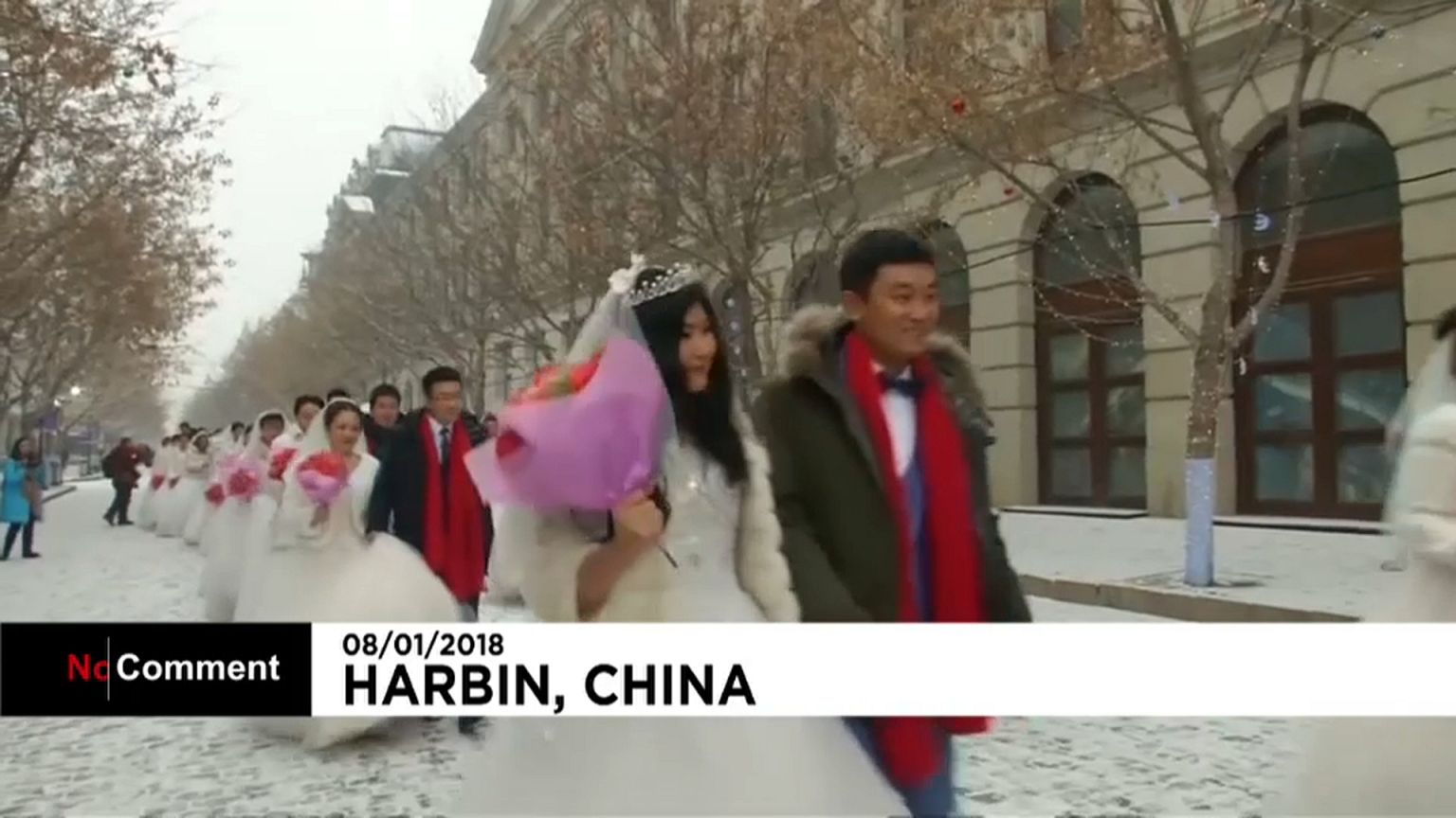 'Casados de fresco' em Festival do Gelo na China 