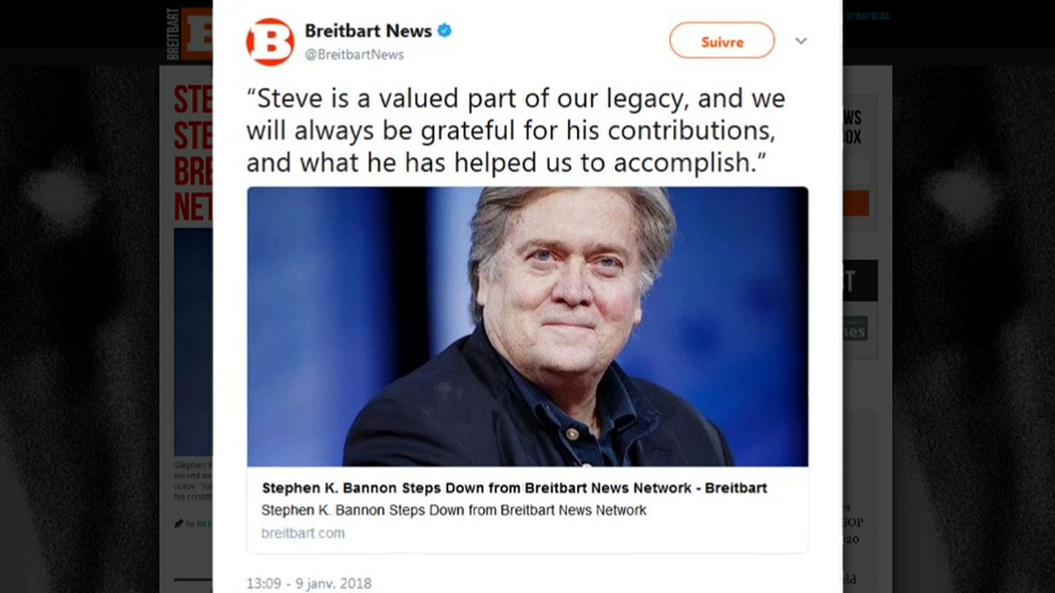 Бэннон  покинул Breitbart News