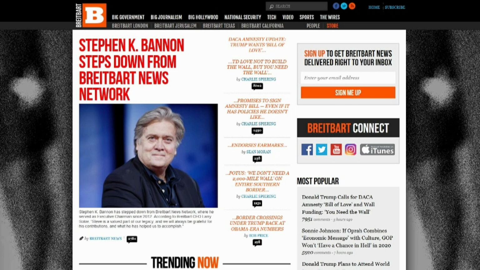 Steve Bannon'dan bir istifa daha 