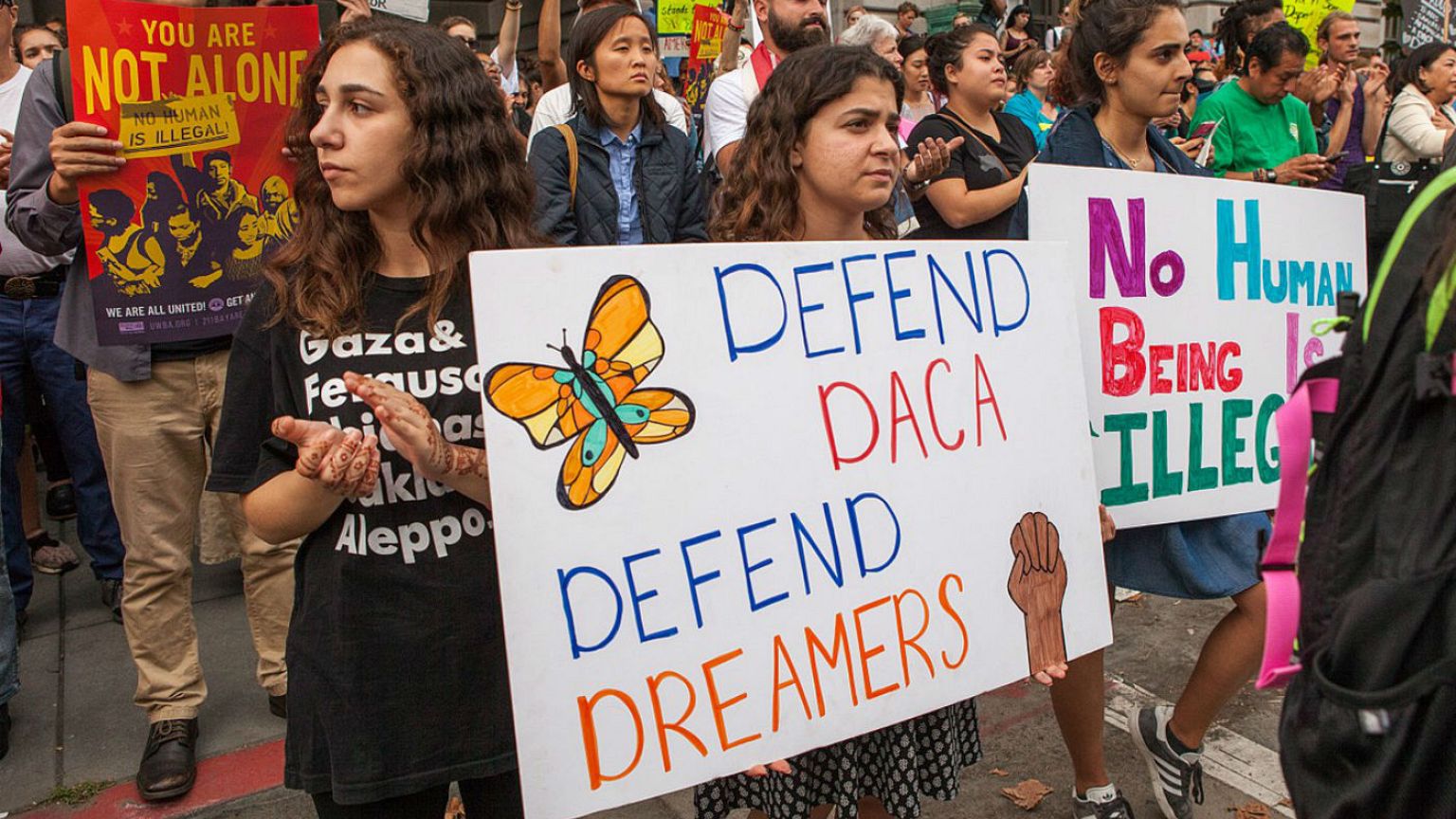 Protesters in San Francisco, September 5, 2017