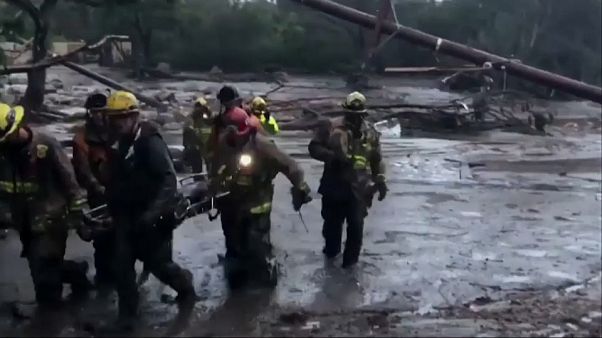 Rescate de una niña en Montecito, California Rescate de una niña en Montecito, California