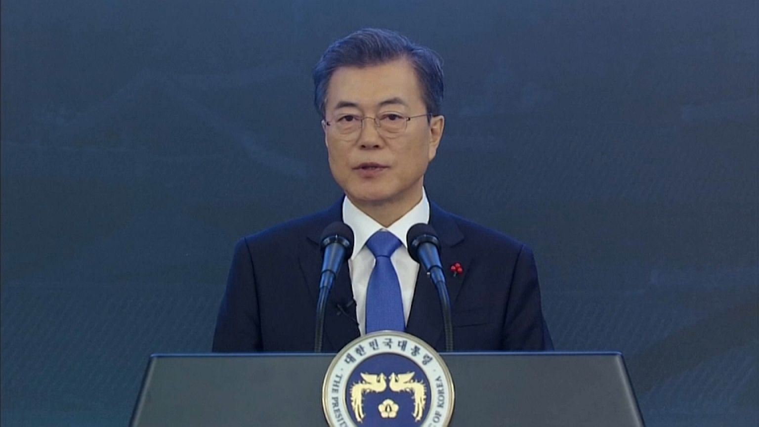 El presidente surcoreano durante su discurso de Año Nuevo