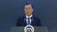 El presidente surcoreano durante su discurso de Año Nuevo