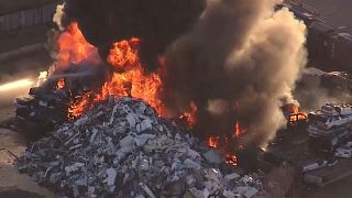 Fire rips through Denver recycling plant