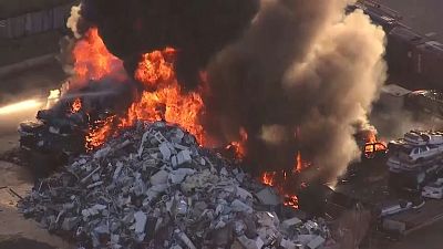 Fire rips through Denver recycling plant
