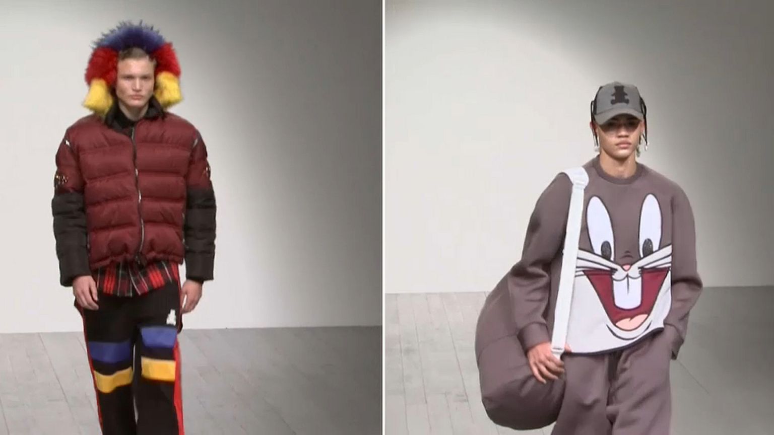 Londra: moda uomo con fumetti