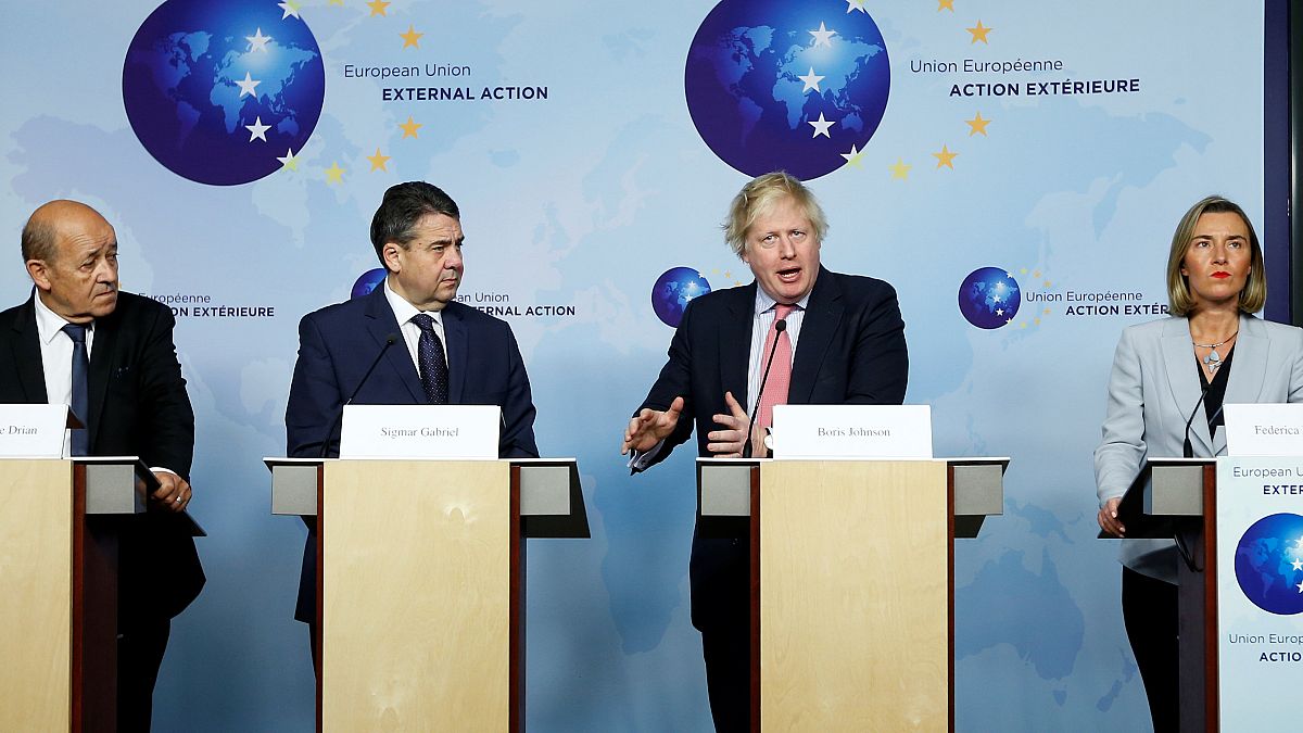 Chefe da diplomacia da UE com homólogos de França, Alemanha e Reino Unido