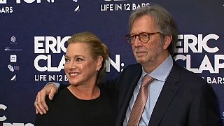 Legendary guitarist Eric Clapton with friend and director Lili Fini Zanuck