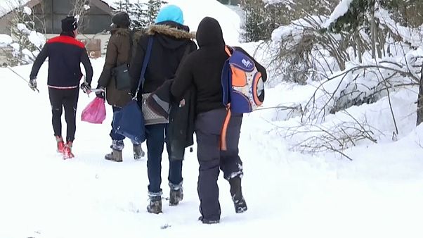 I migranti sulla neve I migranti sulla neve